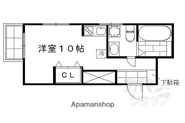 京峰ビル(ワンルーム/3階)の間取り写真