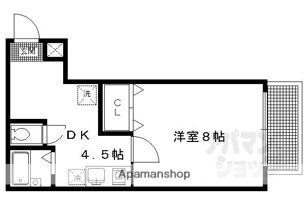 ジョヴィアルIII(1K/1階)の間取り写真
