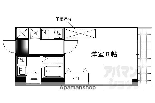 RUSCELLO-UNO(1K/4階)の間取り写真