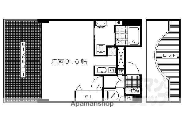 エイペックス京都御所北I(1K/5階)の間取り写真
