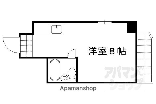 グランデ・アサイI(1K/4階)の間取り写真