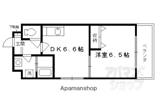 リリアーレ清水(1DK/2階)の間取り写真