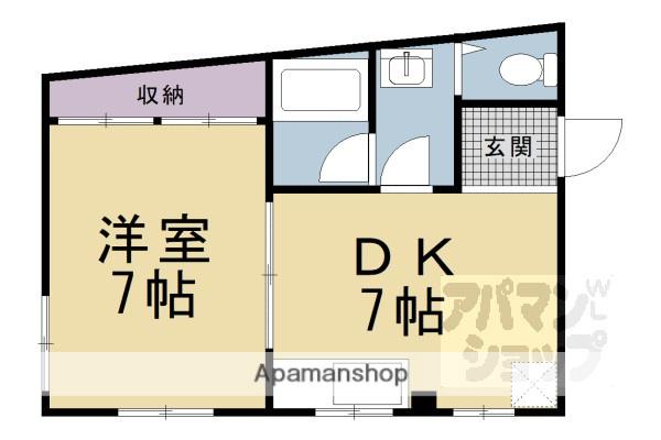 よし久ビル(1DK/3階)の間取り写真