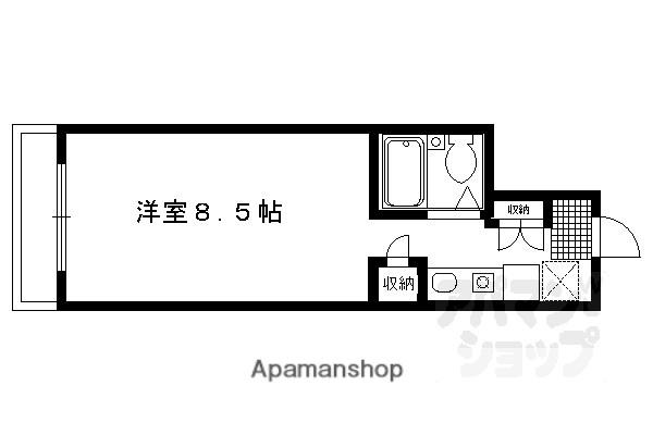 CASA・DE・大橋(1K/4階)の間取り写真