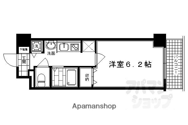 プレサンス京都鴨川彩華(1K/4階)の間取り写真