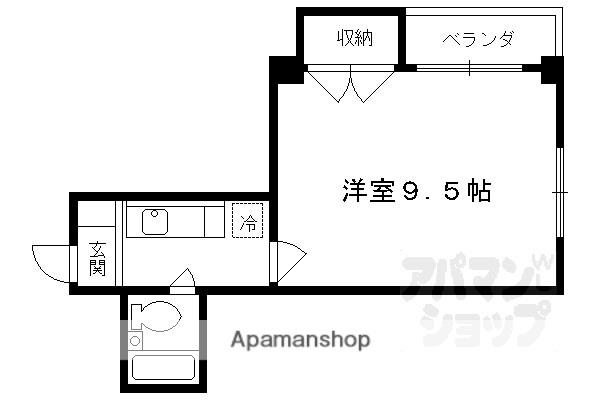 ADEST五条(1K/4階)の間取り写真