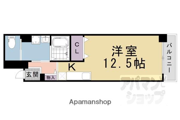 アクティ綾小路(ワンルーム/5階)の間取り写真