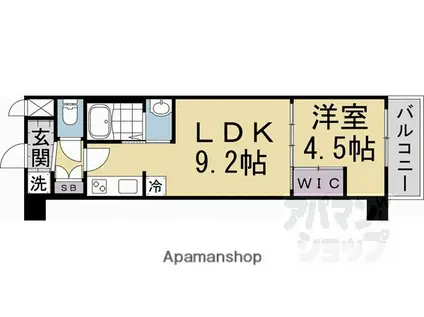 スワンズ京都東寺ガーデン(1LDK/5階)の間取り写真