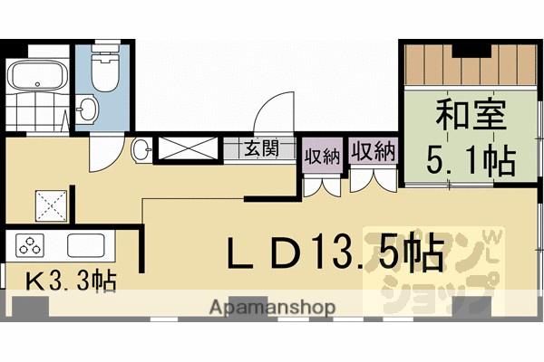 彩花亭ビル(1LDK/5階)の間取り写真