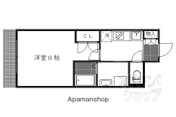 モンシャンブル室町(1K/1階)の間取り写真