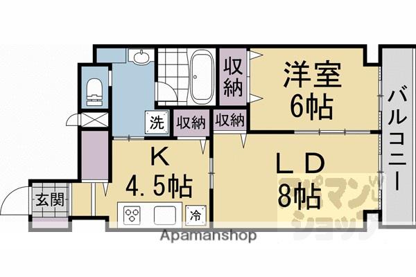 CASA花車(1LDK/5階)の間取り写真