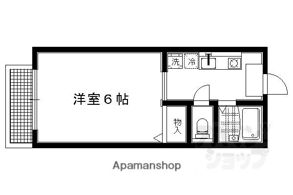 ハイツ花水木(1K/2階)の間取り写真