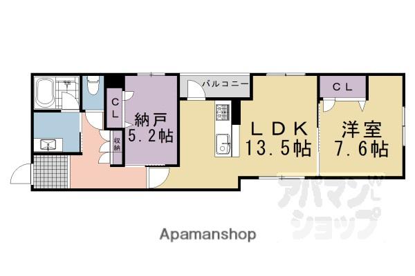 シャーメゾンライズONE(1SLDK/2階)の間取り写真