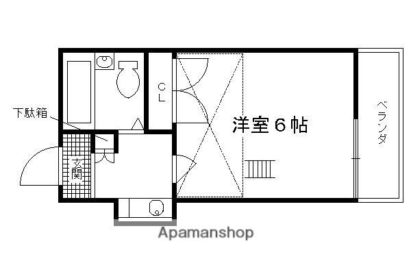 アレックス東福寺(1K/1階)の間取り写真
