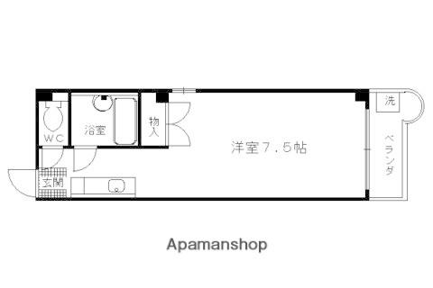 ピースフル京都(1K/4階)の間取り写真