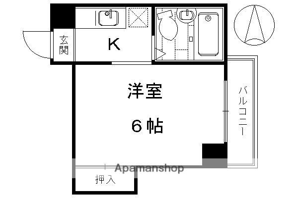 サンロイヤル五条大橋(1K/3階)の間取り写真