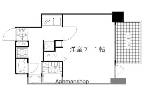アクロス京都七条鴨川御苑(1K/2階)の間取り写真