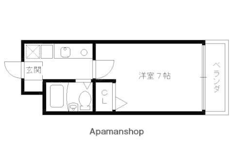 エスペランサ石原(1K/2階)の間取り写真