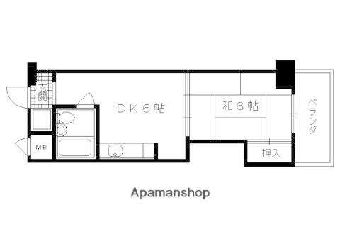 コスモST河原町(1DK/5階)の間取り写真