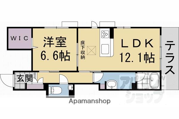 シャーメゾン西ノ京(1LDK/1階)の間取り写真