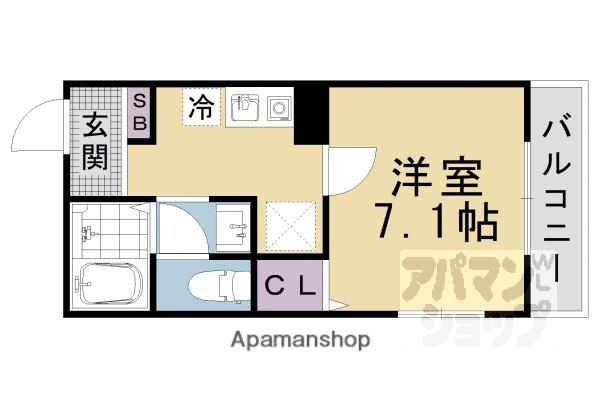 ルミエール梛(1K/3階)の間取り写真