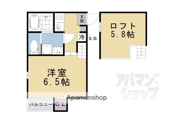 ハーモニーテラスNT(1K/2階)の間取り写真