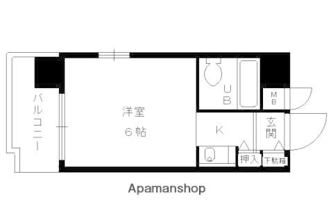 スペリオン四条烏丸(1K/6階)の間取り写真