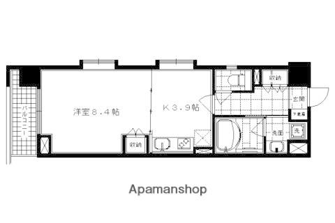 ベラジオ五条堀川(1DK/10階)の間取り写真