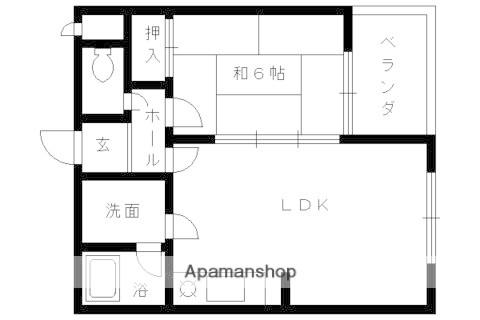 オアシス21(1LDK/1階)の間取り写真