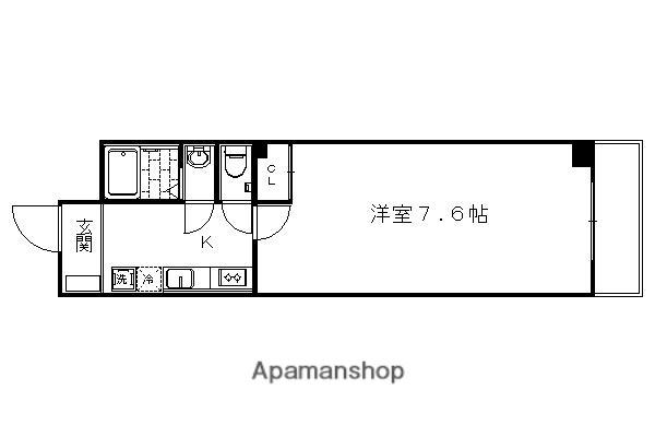 G・F東本願寺(1K/3階)の間取り写真