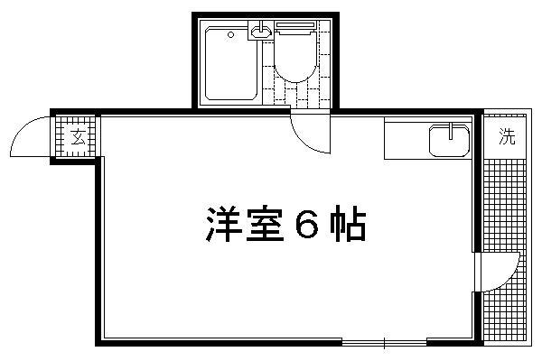 ライブコート二軒茶屋(ワンルーム/2階)の間取り写真