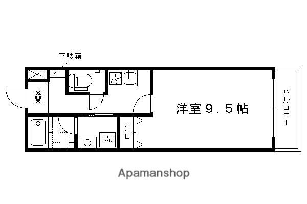 ブランドールO&N(1K/1階)の間取り写真