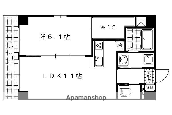 REGULUS(1LDK/5階)の間取り写真