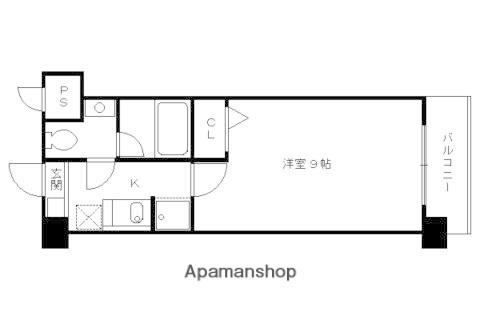 ヴィヨーム京都丹波橋(1K/2階)の間取り写真