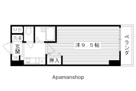 サムパティーク山科(1K/9階)の間取り写真