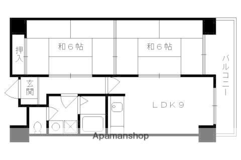 サンサーラ21(2DK/4階)の間取り写真