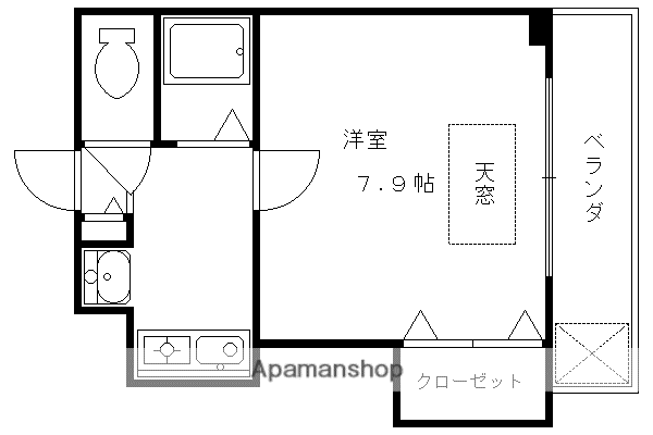 エタージュMR(1K/2階)の間取り写真