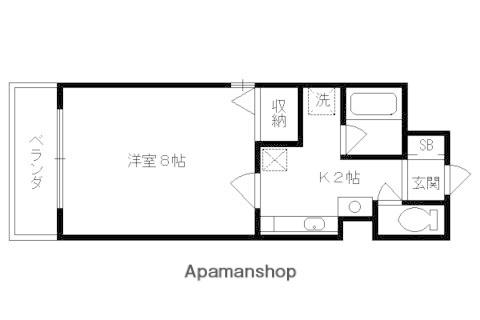 南区吉祥院定成町マンション(1K/3階)の間取り写真