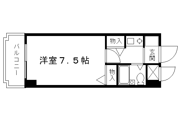 レジデンスオークラ(1K/2階)の間取り写真
