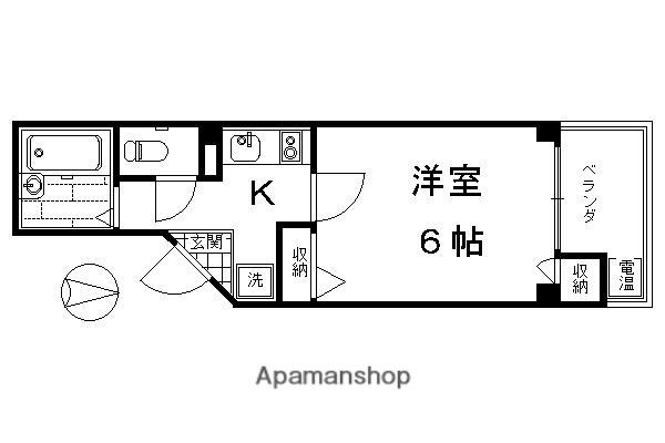 ヌフジャラン御前(1K/3階)の間取り写真