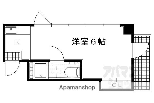 晃華ハイツ(1K/5階)の間取り写真