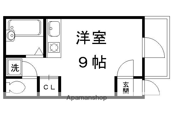 松ヶ崎堂ノ上町マンション(ワンルーム/1階)の間取り写真