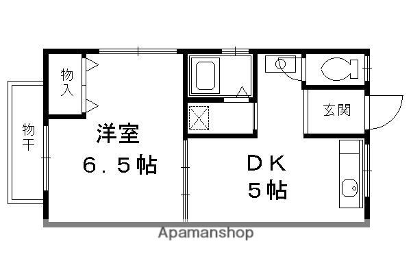 ハイツ和泉(1DK/2階)の間取り写真