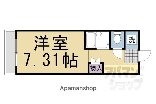 パンセ堀川(1K/7階)の間取り写真