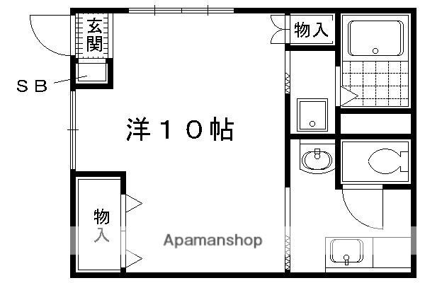 ハイツかも(1K/1階)の間取り写真