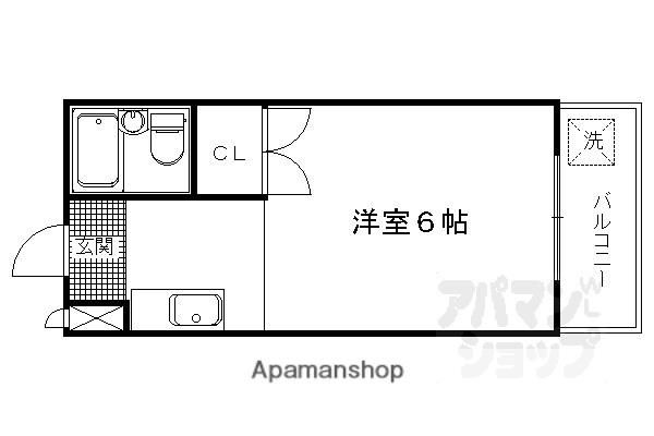 シャトー・フロントナック(1K/2階)の間取り写真