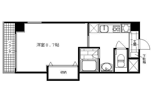 CASA DE ISSA(1K/5階)の間取り写真