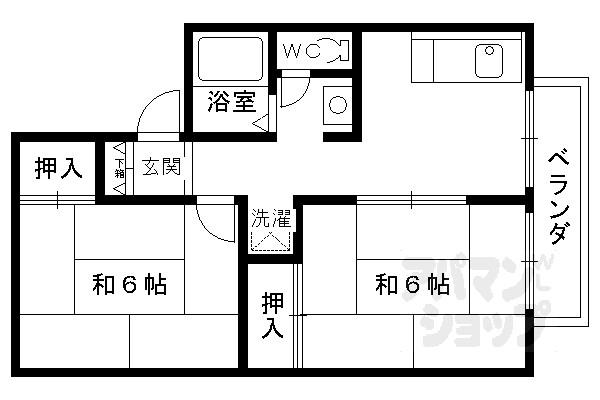 グレイス松井(2DK/1階)の間取り写真
