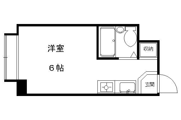 嘉門ハイツ(1K/2階)の間取り写真
