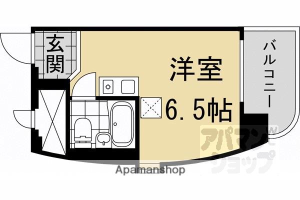 朝日プラザ鴨川II(ワンルーム/3階)の間取り写真